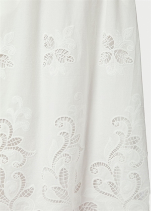 Yara long Emb skirt White Neo Noir 